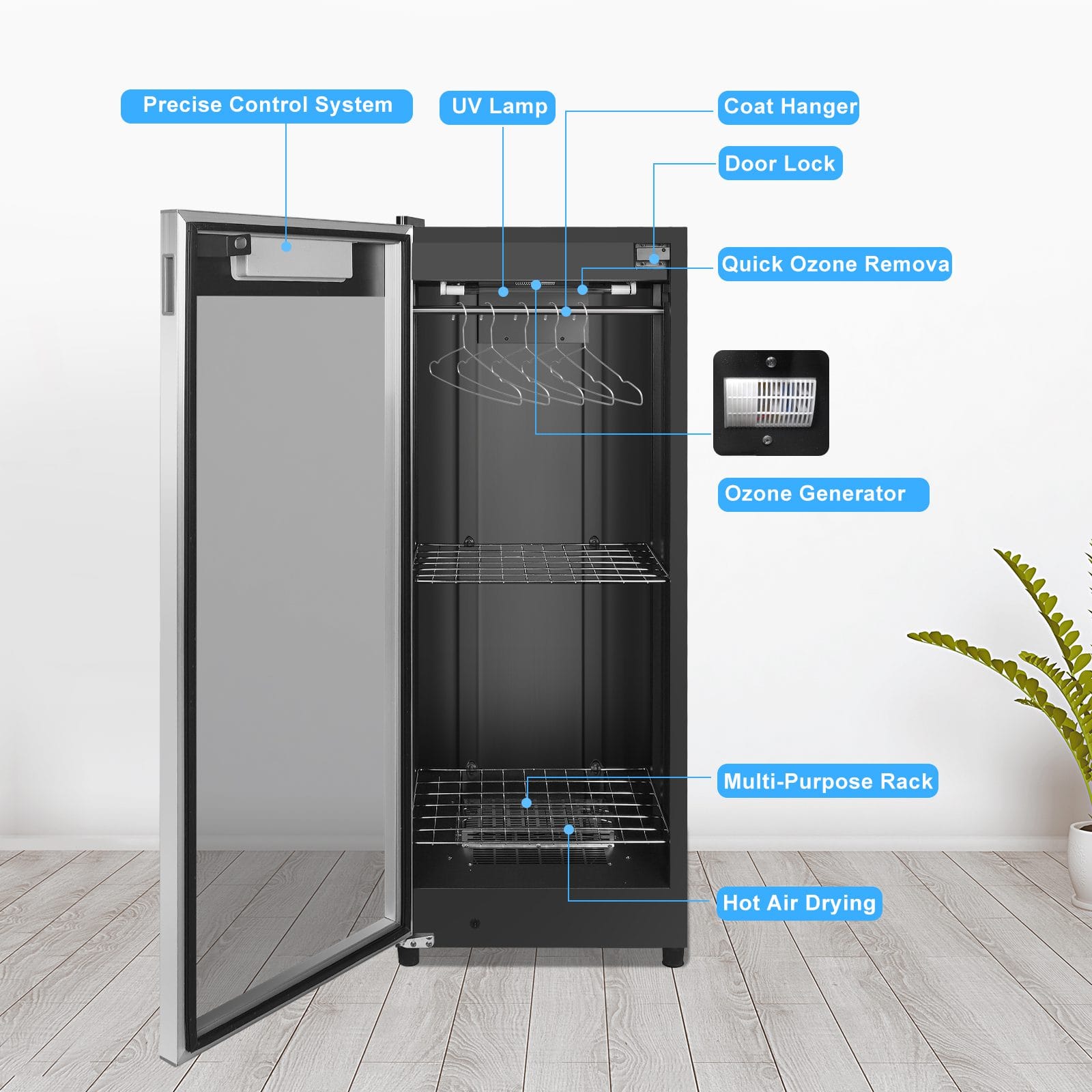 Legia Smart ZTP400L 400L UV ozone disinfection cabinet — view 2