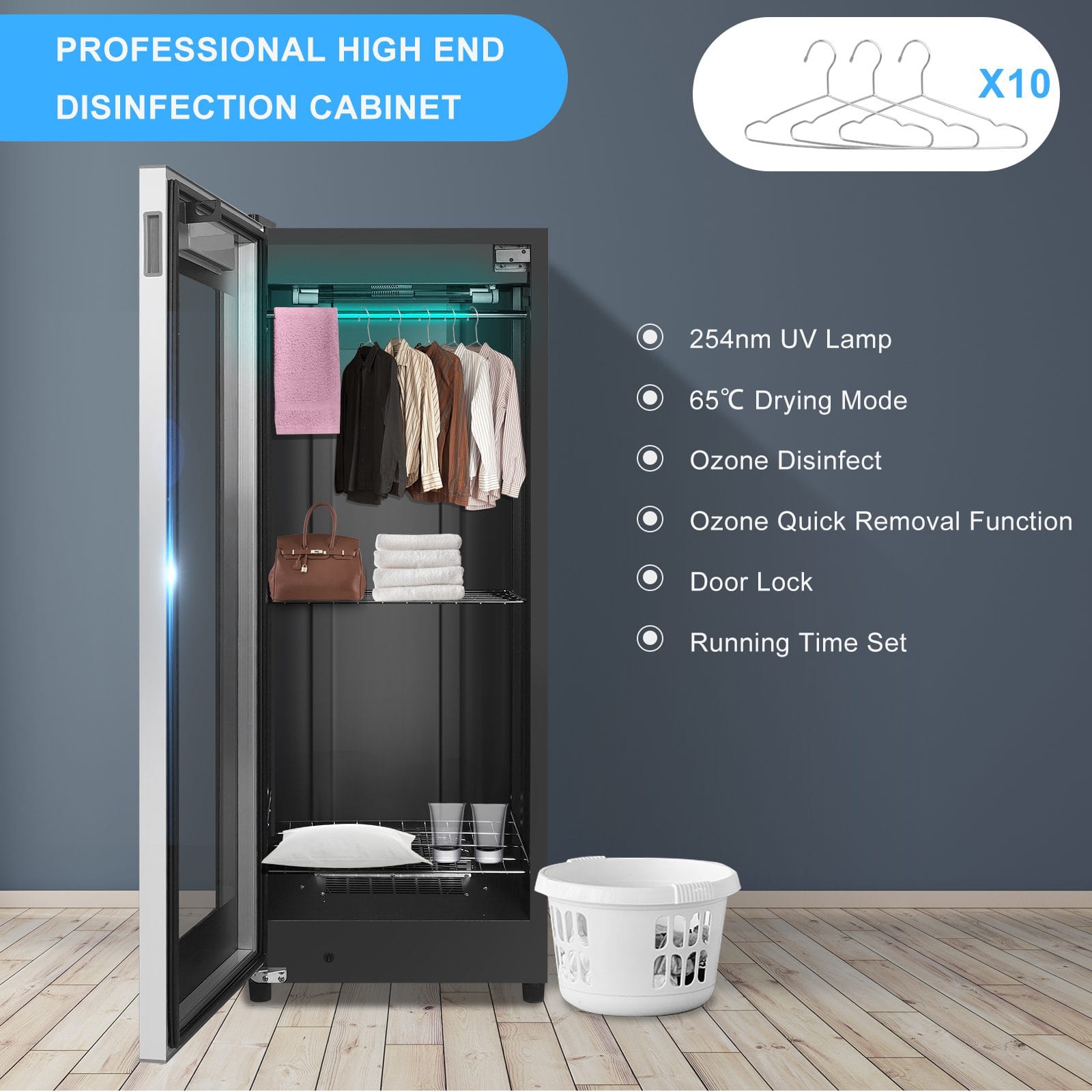 Legia Smart ZTP400L 400L UV ozone disinfection cabinet — view 4